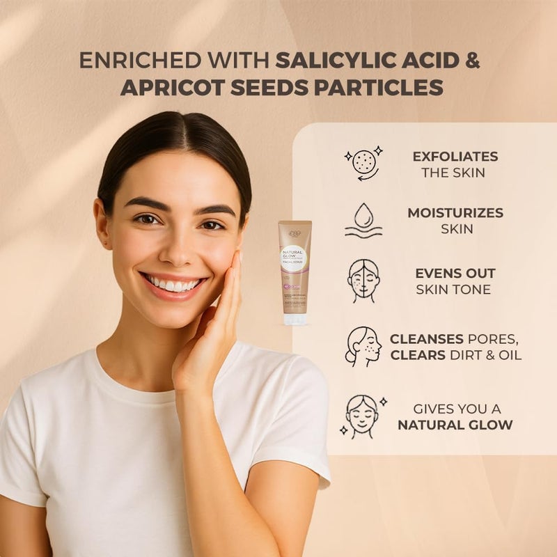 Eva Skin Care Natural Glow Facial Scrub 100 ml - Image 4